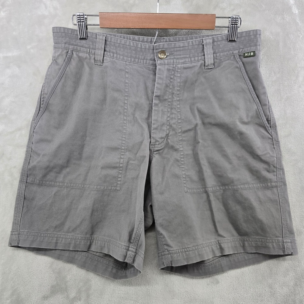 Howler Bros Clarksville Walk Shorts Mens 33 Gray Stretch Cotton Brushed Twill